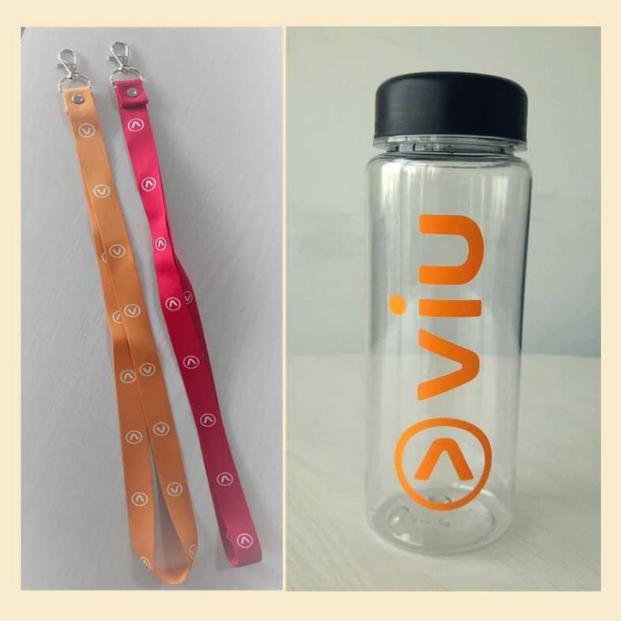 (Bundling Product) Viu Water Bottle & Viu Lanyard Logo