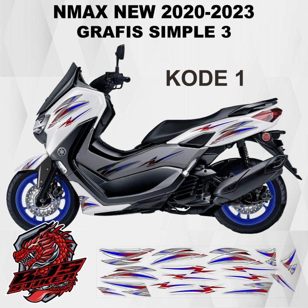 [COD] Stiker Sticker Striping transparan uv NMAX 2020 NMAX New 2020 simple 3