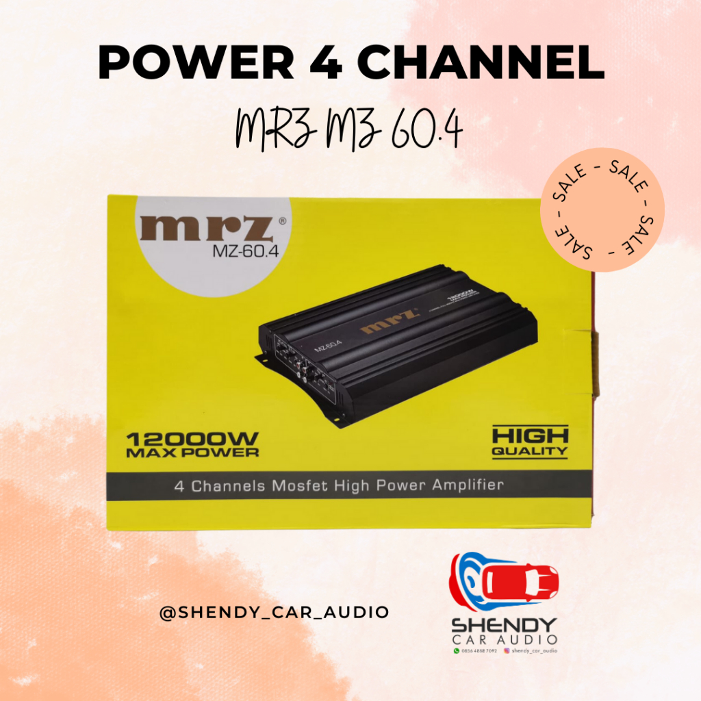 Power 4 ch MRZ MZ-60.4 Amplifier Car Audio Channel Mobil