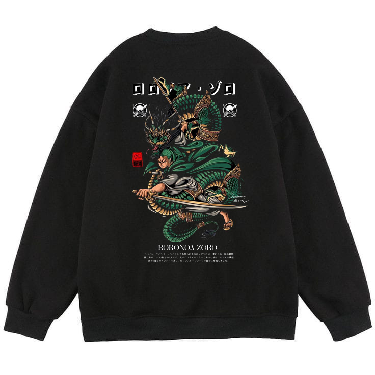 Afterrisen Crewneck Anime One Piece Roronoa Zoro