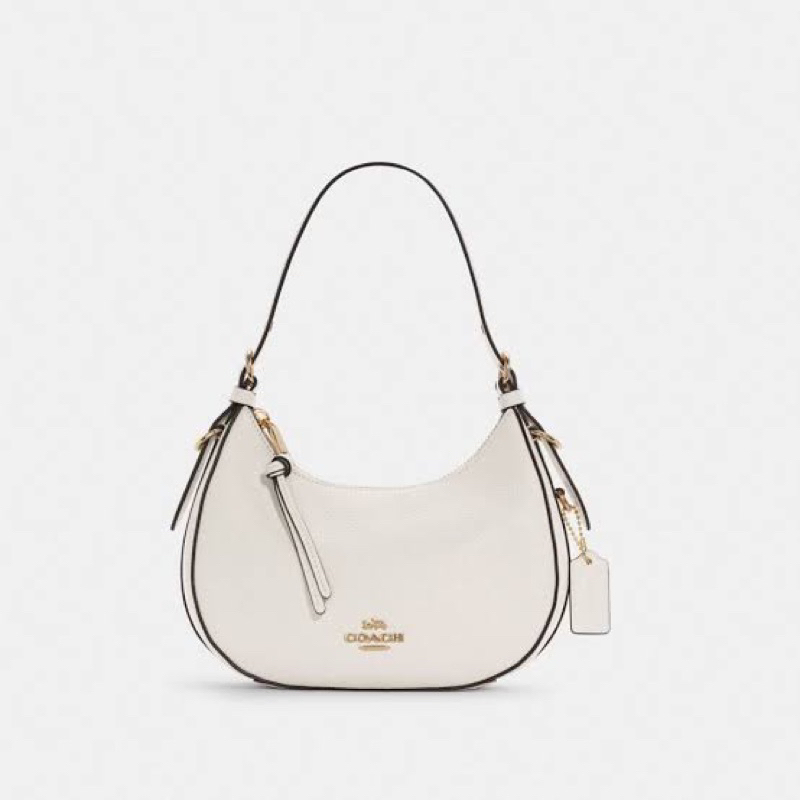 Coach Kleo Hobo in white leather