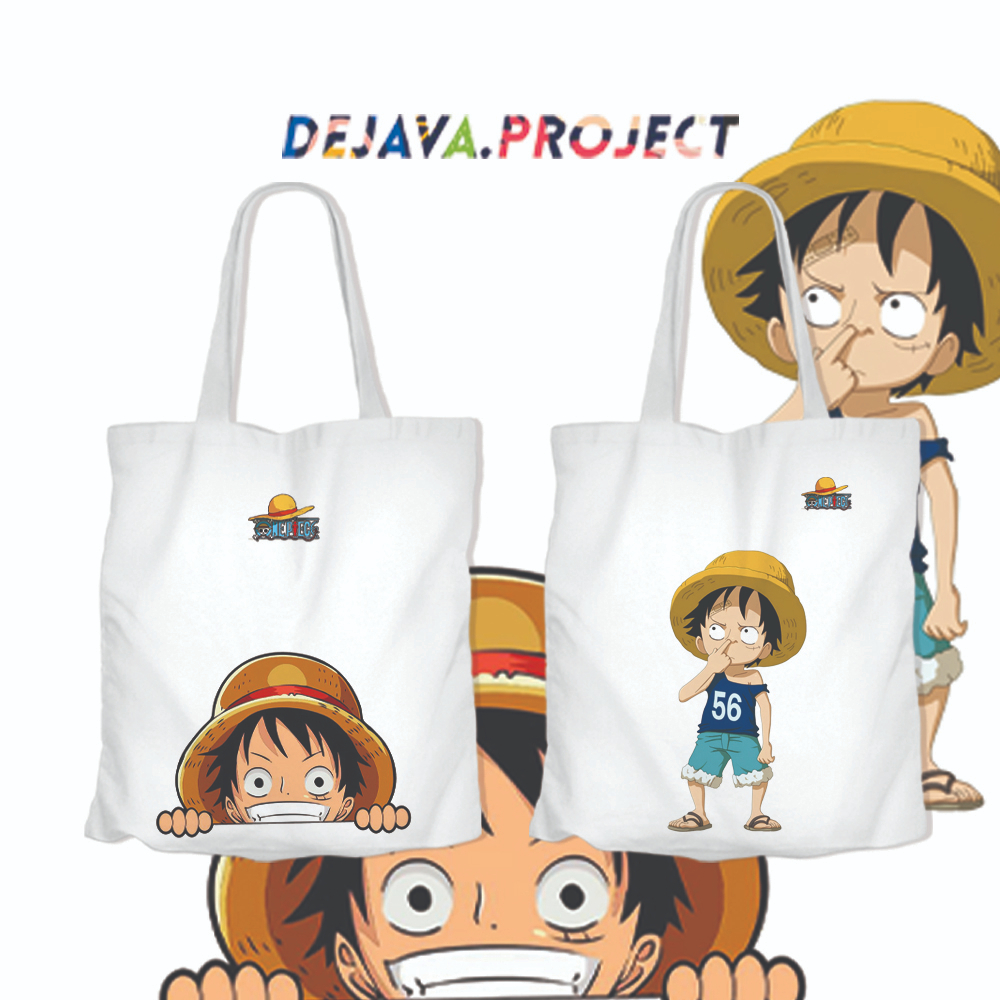 TERBARU TOTEBAG KANVAS ORIGINAL DEJAVA TOTEBAG KANVAS TERBAIK ANIME ONE PIECE MONKEY D LUFFY TERKEREN