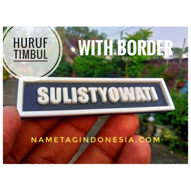 Exclusive Name Tag Super Timbul / Super Embossed