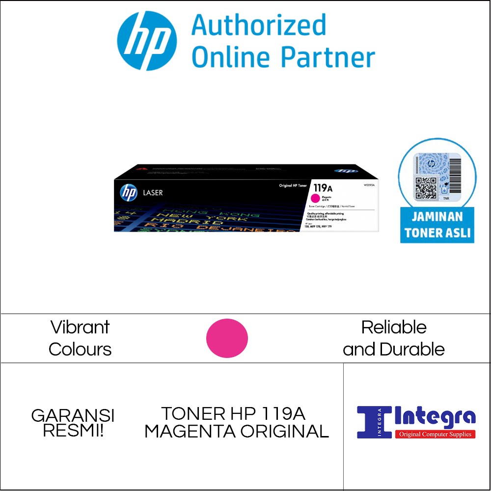 Toner HP 119A Magenta Original LaserJet Cartridge - W2092A - HP 150A 150NW 178NW 179FNW