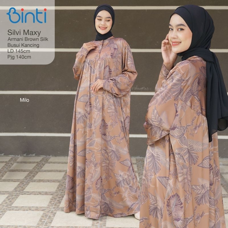silvi maxi ld 145xm gamis adem ori binti gipsy setelan super jumbo baju besar ld 140cm bahan rayon a