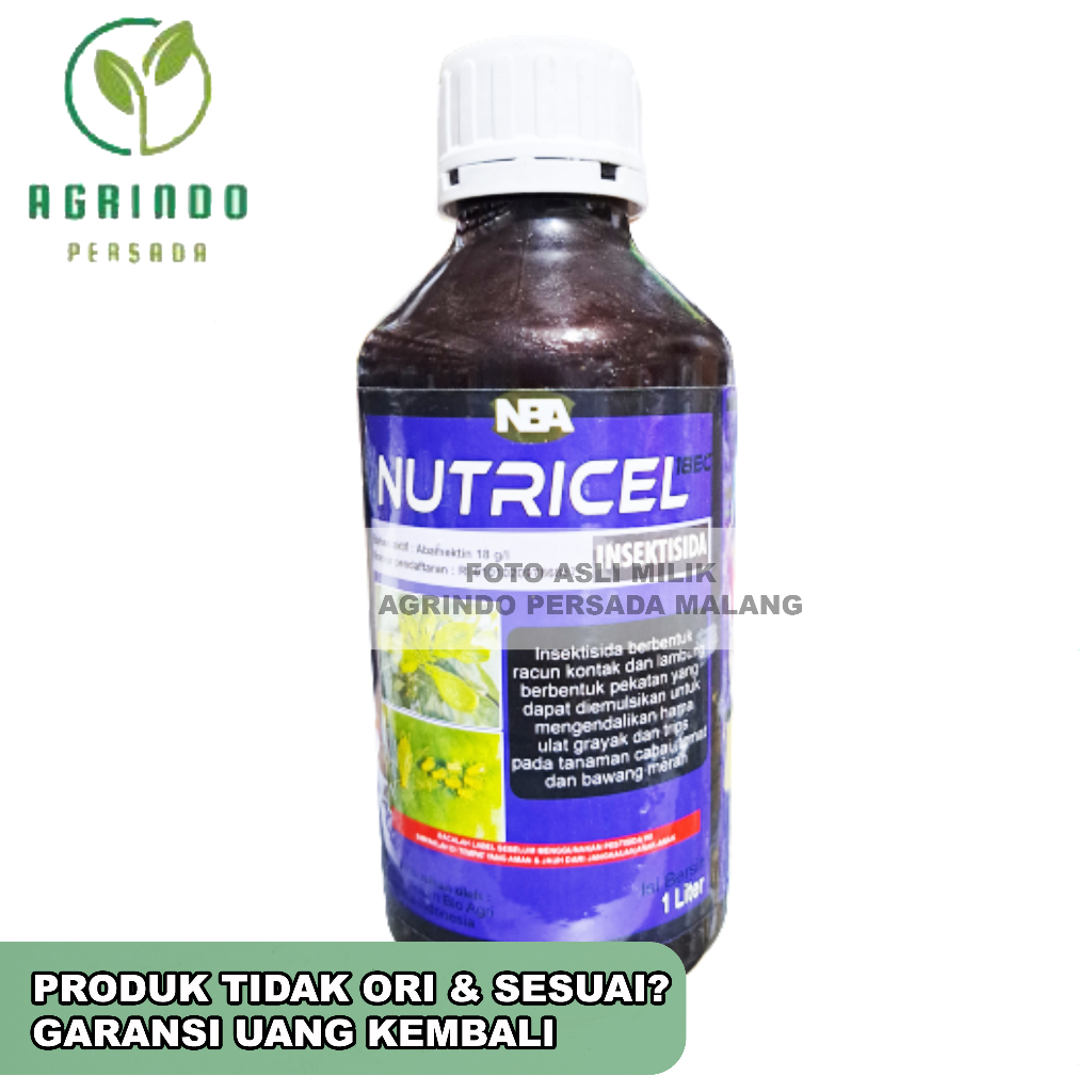 Insektisida Nutricel 18EC 1 Liter | Nutricel 1 Liter Insektisida sejenis Abacel, Demolish, Agrimec