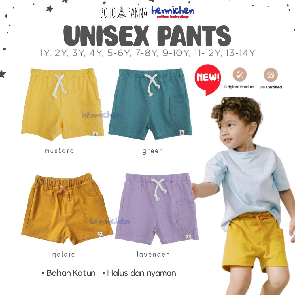 BOHOPANNA UNISEX PANTS CELANA PENDEK ANAK CELANA ANAK BOHOBABY 1 - 10 TAHUN CELANA ANAK FASHION RUMAH BOY GIRL UNISEX