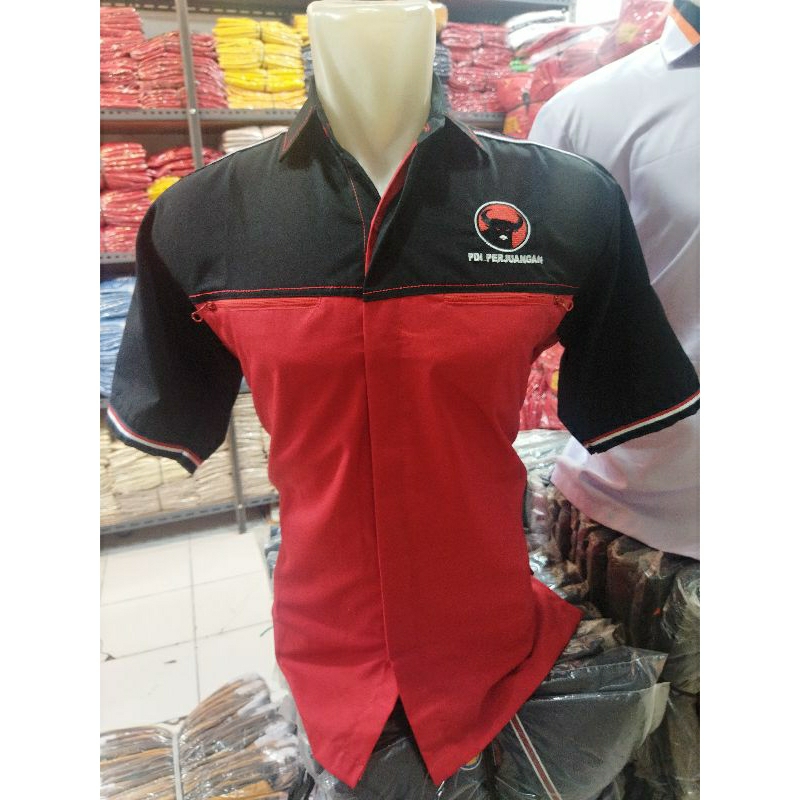 kemeja partai PDI seragam PDI baju pdi