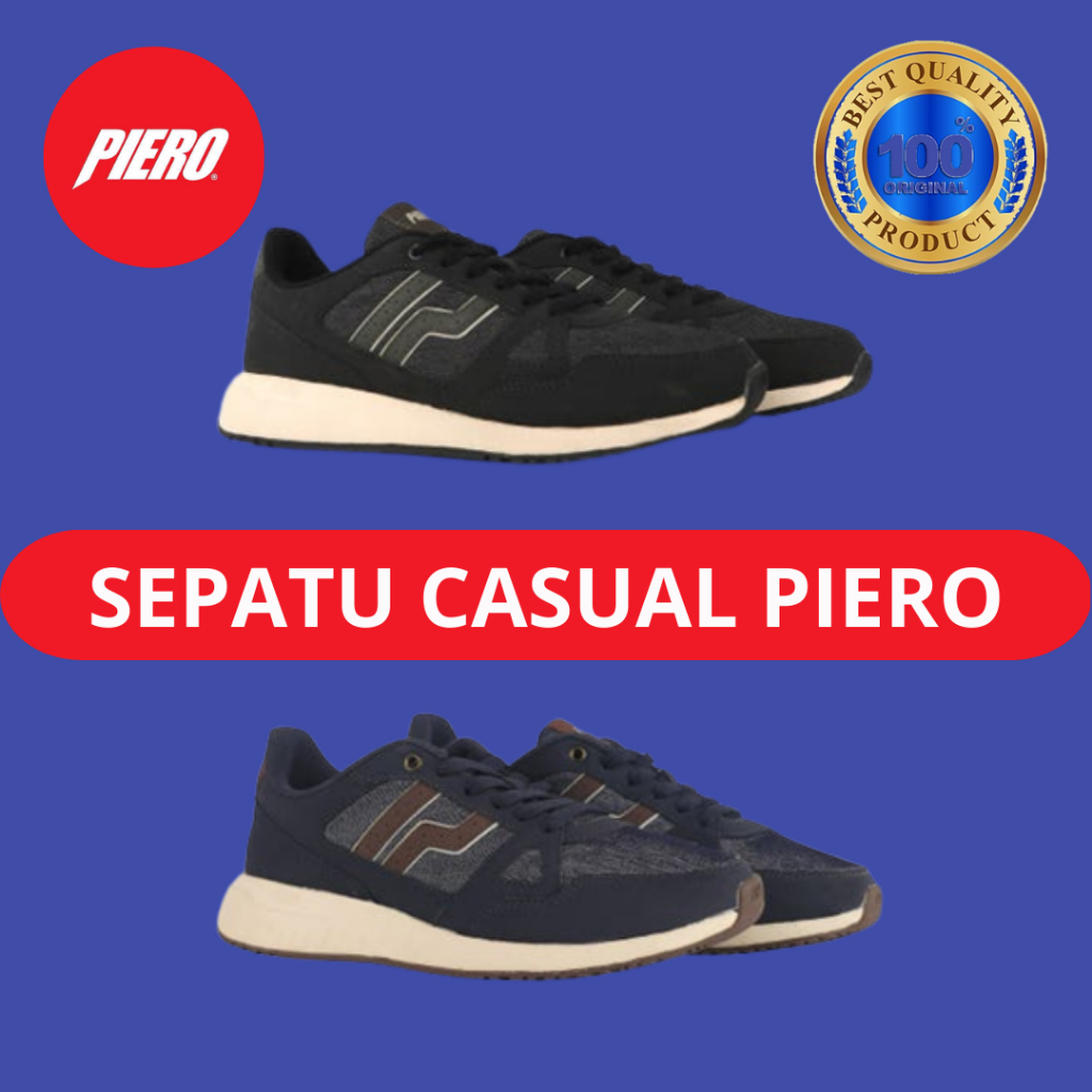 SEPATU PIERO 100% RUSHER-BLACK DENIM