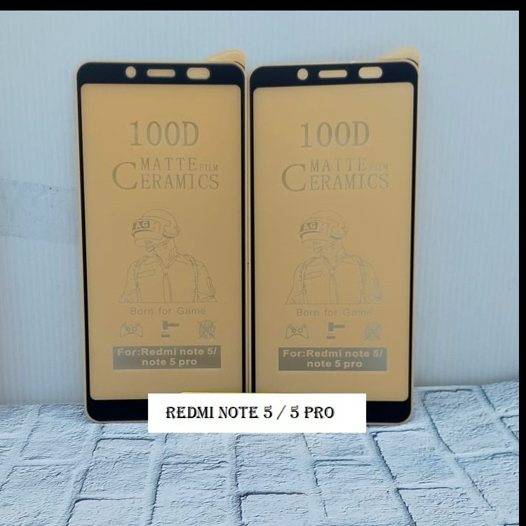 REDMI 5 5+ NOTE 5A NOTE 5 PRO Anti gores ceramic matte anti minyak screen guard pelindung layar bahan plastik mika + REDMI 5 PLUS