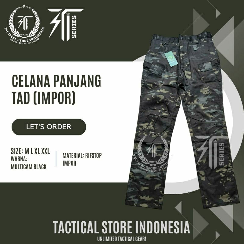 Celana Panjang TAD - Celana Panjang Tactical Outdoor IMPOR - MULTICAM BLACK