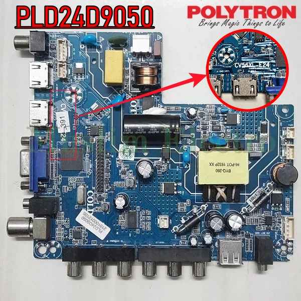 Mainboard TV LED Polytron PLD24D9050 24D9050