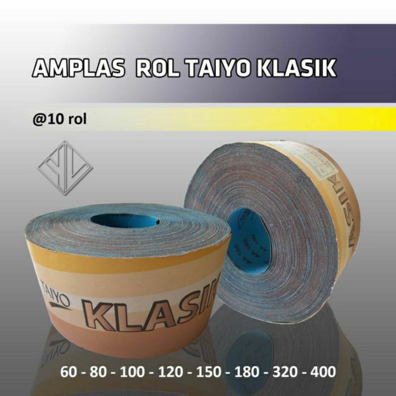 Taiyo Klasik Amplas Roll 50 m Grit 60 Amplas Roll Taiyo Klasik 10cm x 50m Grit 60