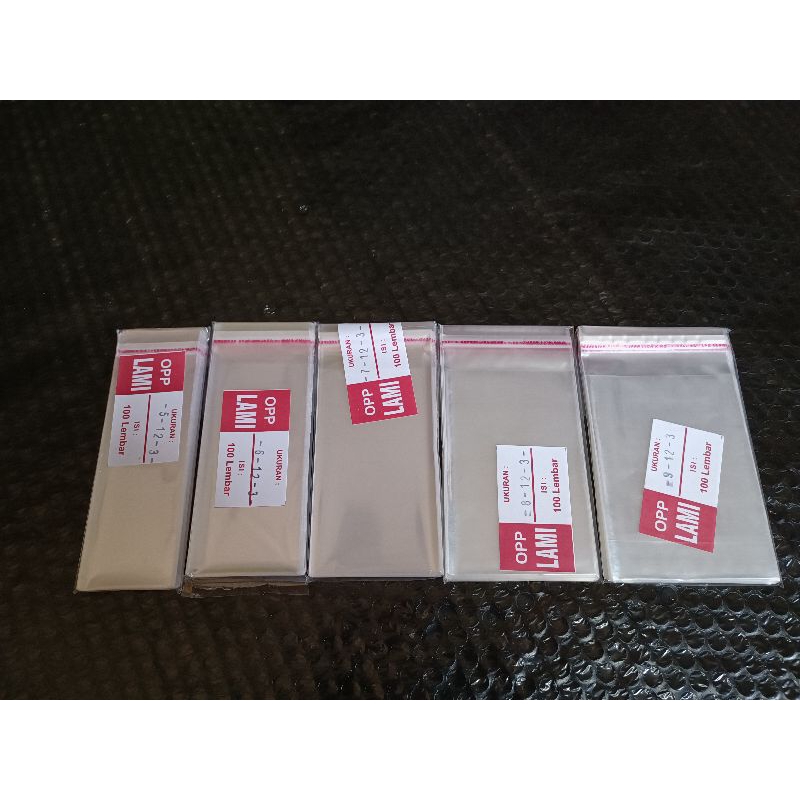 Plastik OPP Lem Bahan Tebal 5x12 6x12 7x12 8x12 9x12 OPP Lem Kualitas Tebal