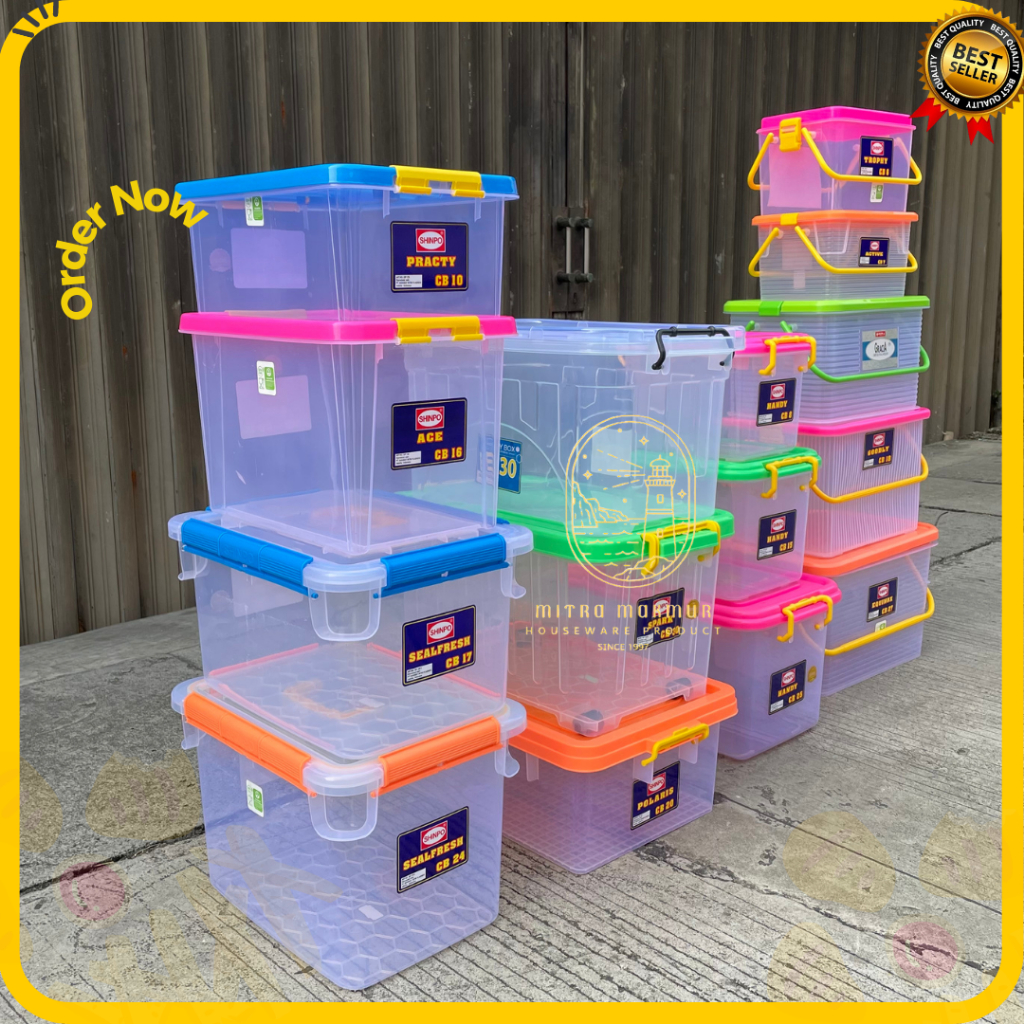 SALE!! CONTAINER BOX SHINPO 6-8-10-15-17-24-25-30-45 LITER KONTAINER BOX TEMPAT PENYIMPANAN BARANG BOX MURAH