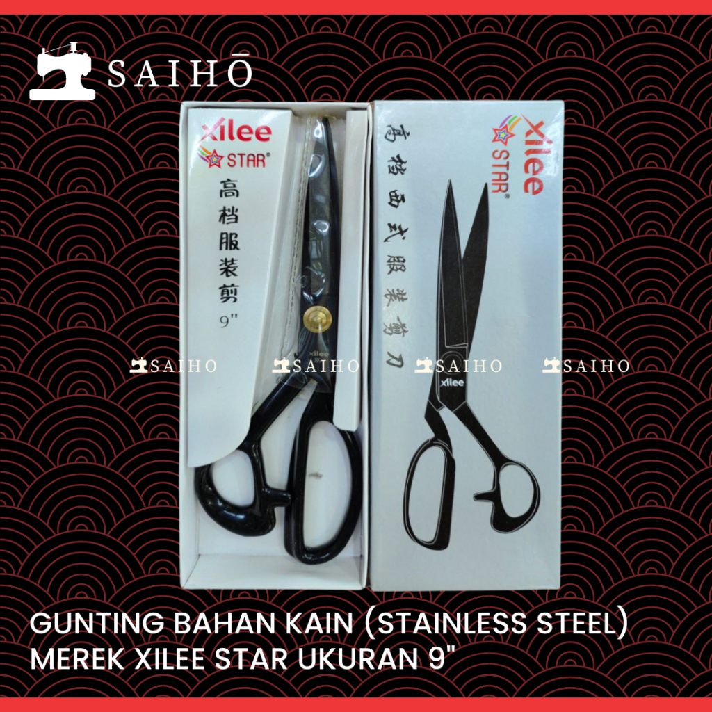 Gunting Bahan / Kain Stainless Steel Merek Xilee Star | Ready no 9&quot; dan 10&quot;