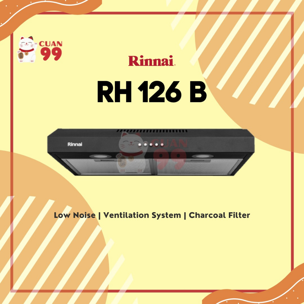 Cooker Hood / Penghisap Asap Rinnai RH -126B ORIGINAL GARANSI RESMI (PROMO HEBOH)