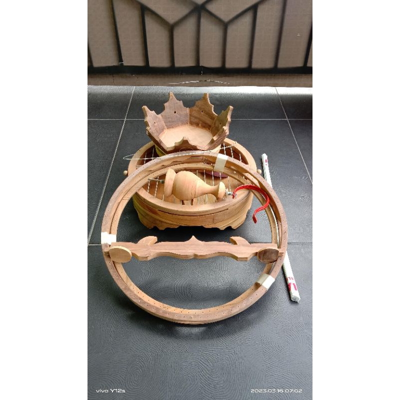 Sangkar derkuku ambrukan model bulat kayu jati