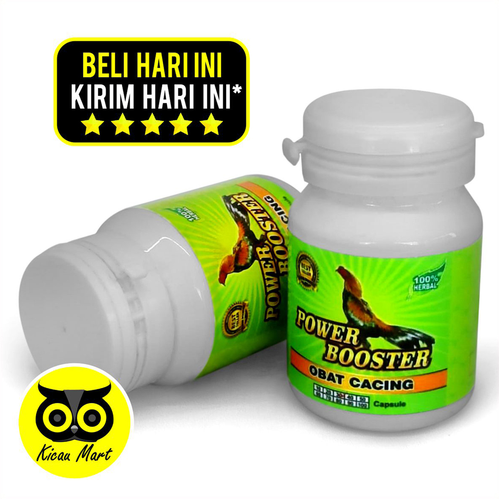 Obat Cacing Ayam Power Booster Premium Best Seller 100% Herbal Alami Obat Cacingan Ayam Jago Ayam Bangkok Kapsul Capsule Obat Cacing Gilig Cacing Pita