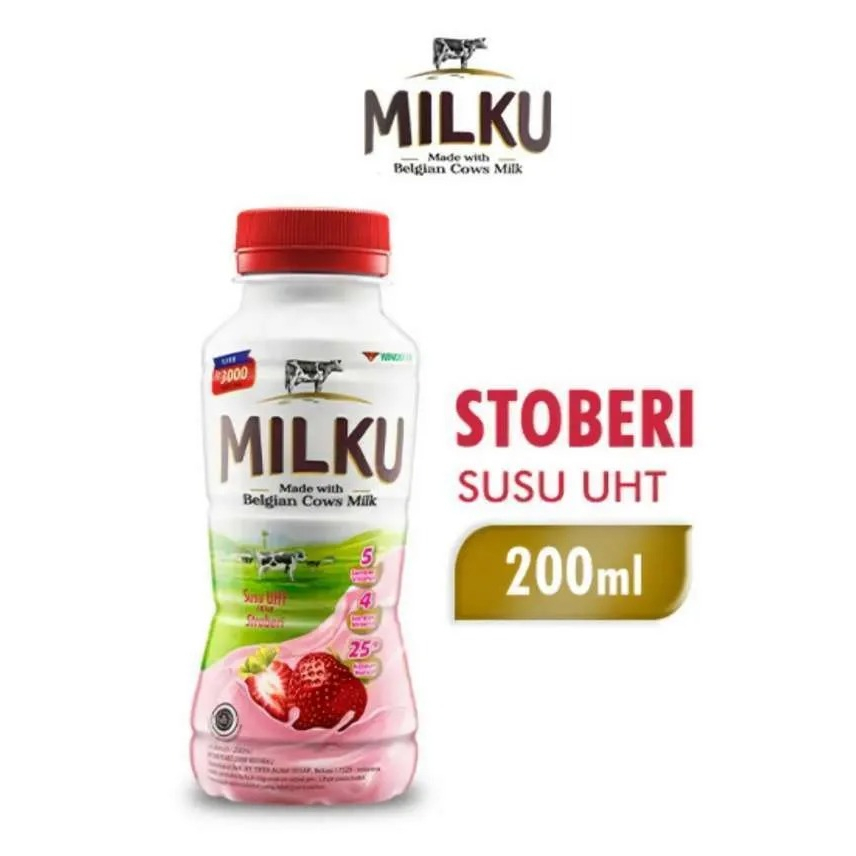 Milku / Susu UHT/ Susu Premium/ Susu Belgian/ 200ml