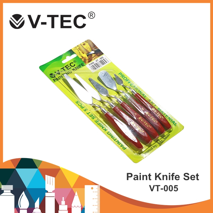 

V-Tec Painting Knife VT-005 / Pisau Palet / Pisau Lukis / Pisau Palet V-Tec / Pisau Palet Set