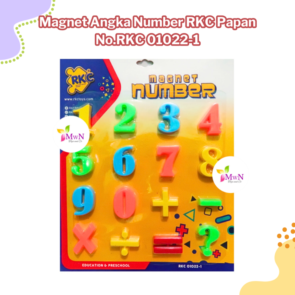 mwn.toys Magnet Angka Number RKC Papan No.RKC 01022-1