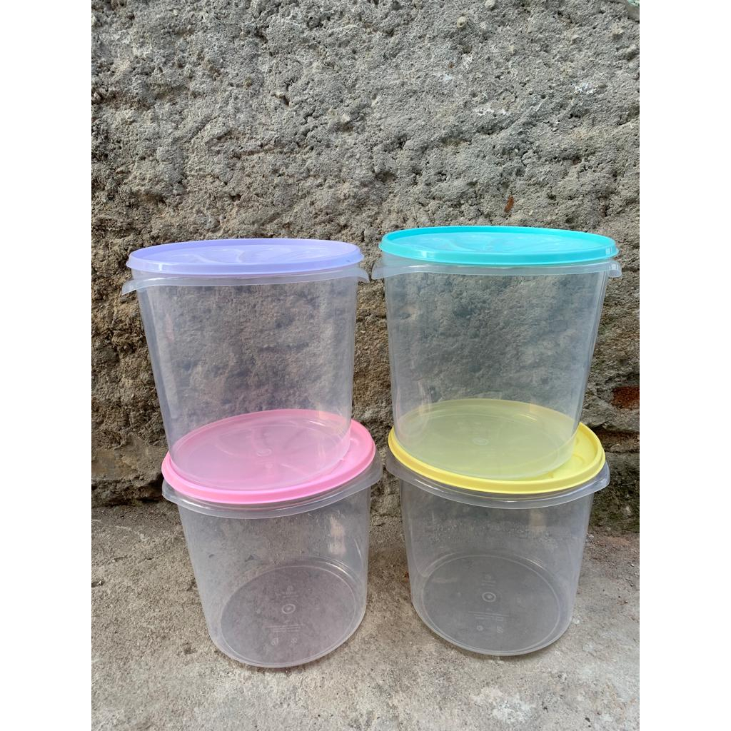 Toples bulat 10L dan 16L bigy toples plastik kerupuk kedap tebal plastik