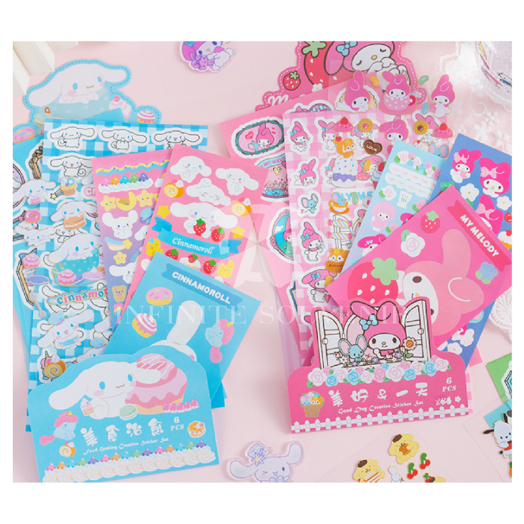 Sticker SANRIO DIY / Sticker Tumblr / Notebook / Hiasan Buku / Photocard / Gantungan Akrilik / Gelas / Sticker Tempelan Bahan PVC Serbaguna Waterproof / Sticker Laptop Lucu Karakter Hello Kitty / Pochacco / Kuromi / My Melody / Pompompurin / Cinnamorol