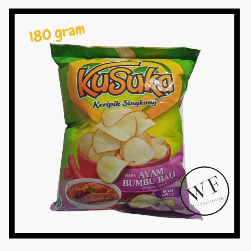 

Kusuka Keripik Singkong Ayam Bumbu Bali /Cassava Chips Bumbu Bali 180g