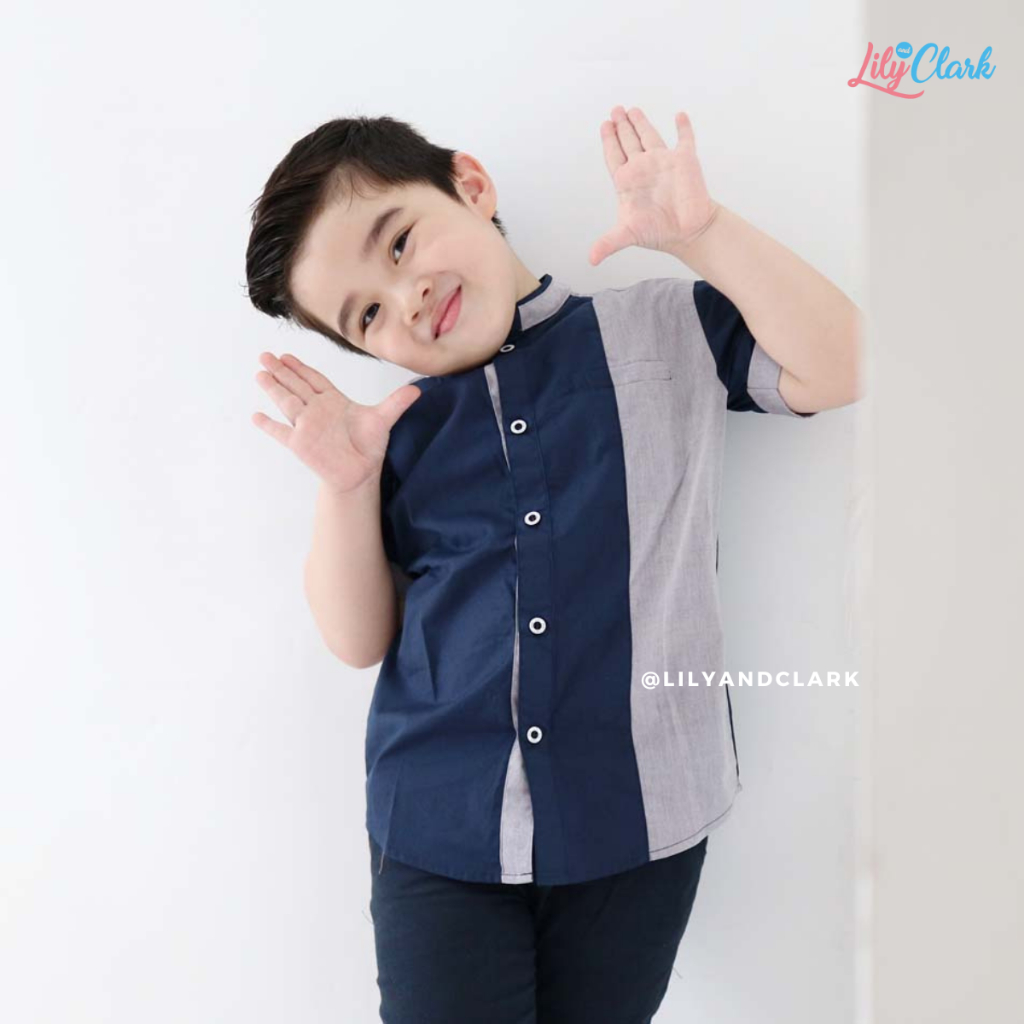 TERBARU KEMEJA KOKO PREMIUM ANAK LAKI KKL02 LILY AND CLARK