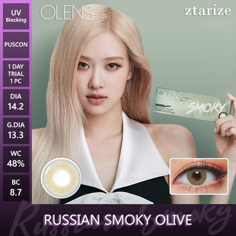 ztarize - Ready Stock - Trial OLENS 🇰🇷 Russian Smoky Olive 1 Day Daily Soft Contact Lens 1 Pc - OLEN
