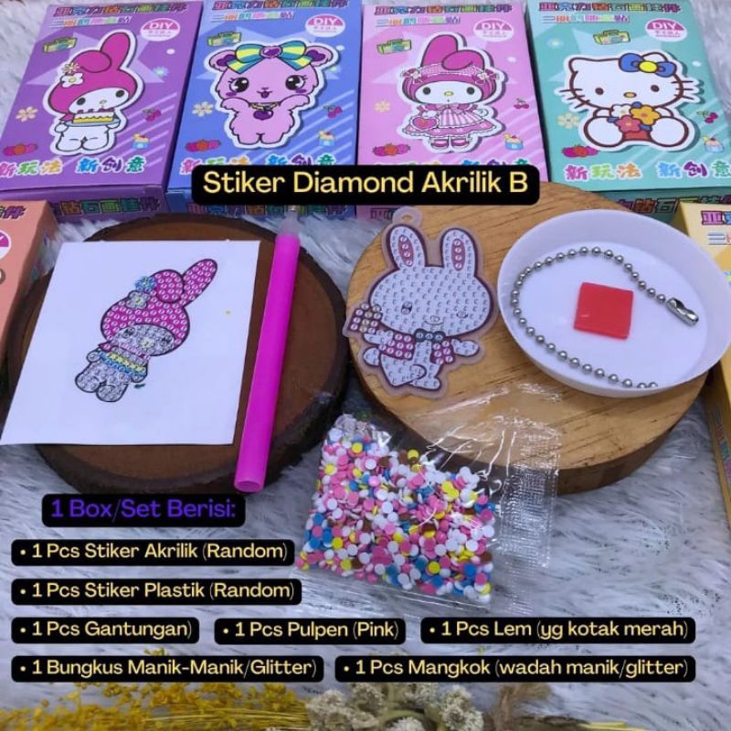 Sticker Viral Diamond - Sticker DIY mainan anak tempel Diamond