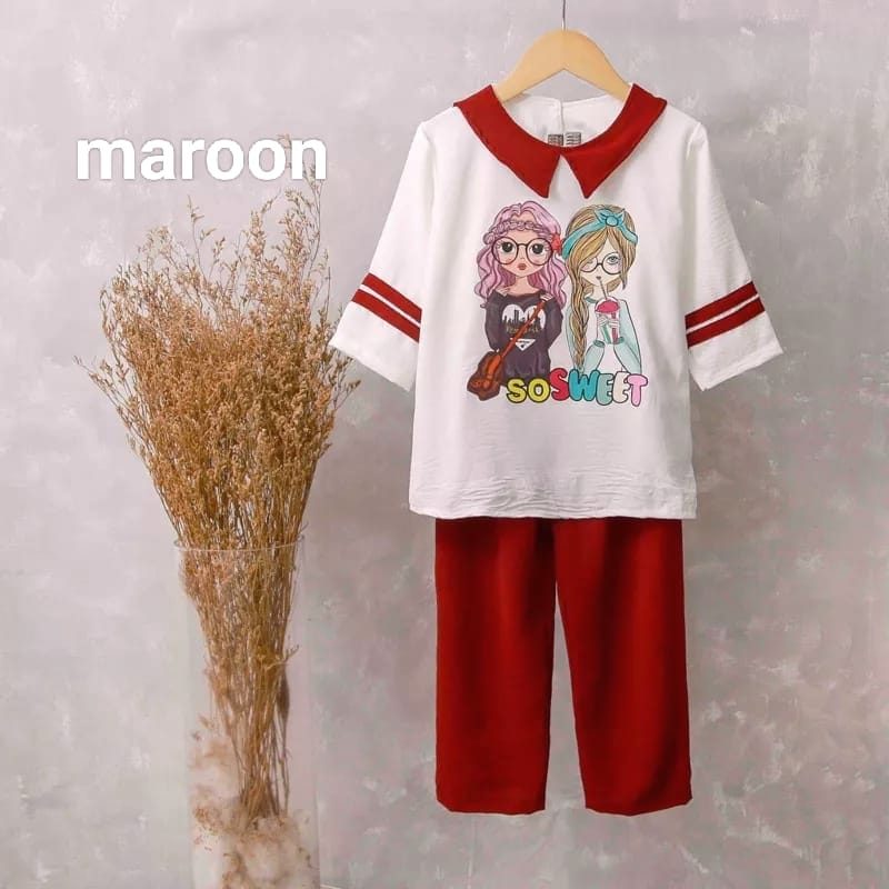 CHILA KIDS SET ANAK PREMPUAN 3-12 TAHUN | CRINCKLE AIRFLOW | TERLARIS 2023