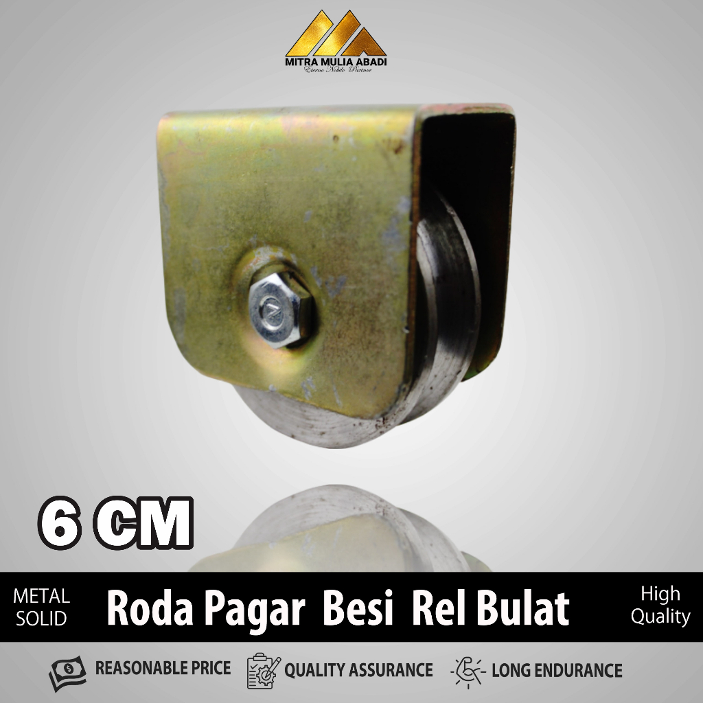 RODA PAGAR BESI REL BULAT