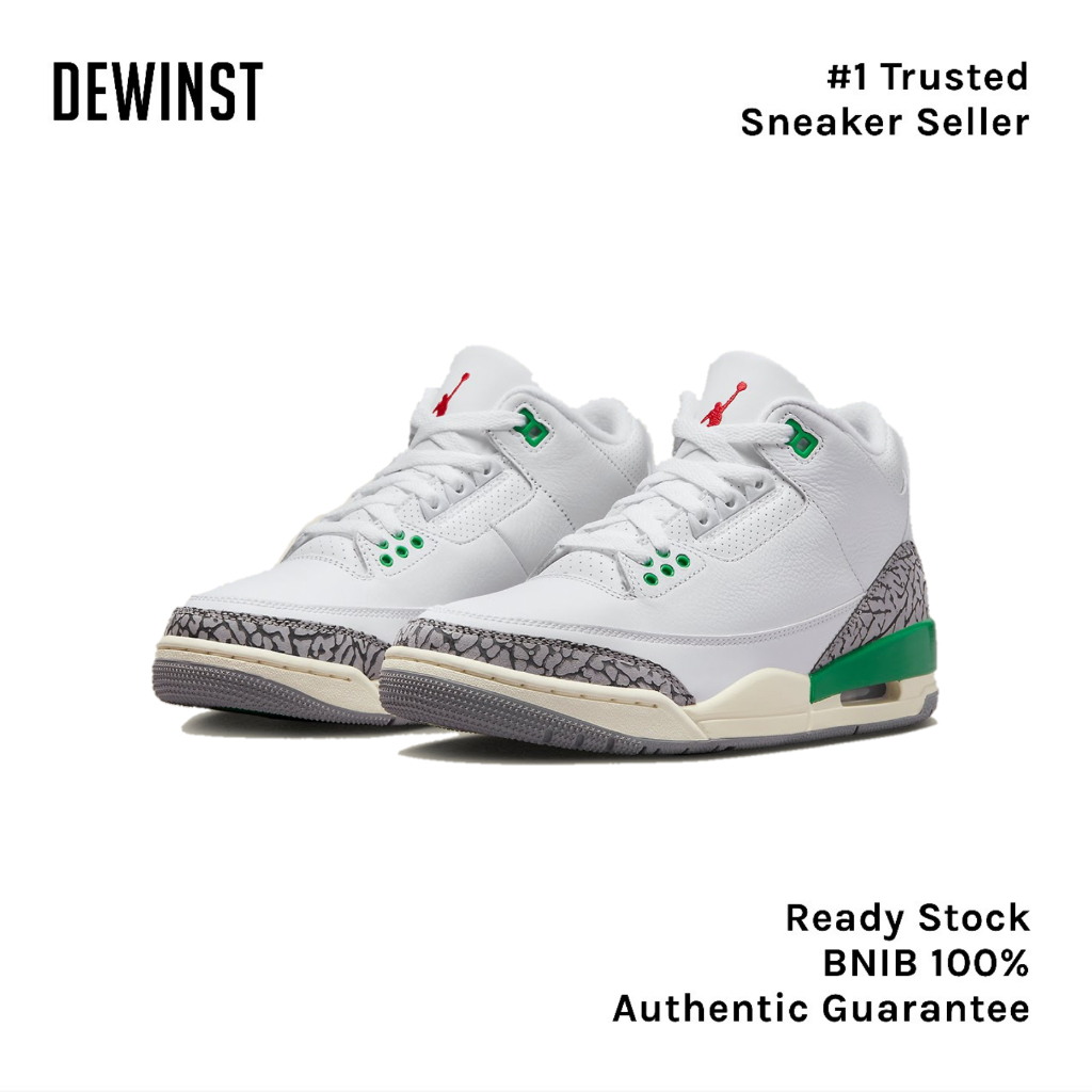 Air Jordan 3 Retro Lucky Green Womens BNIB RESMI ORIGINAL