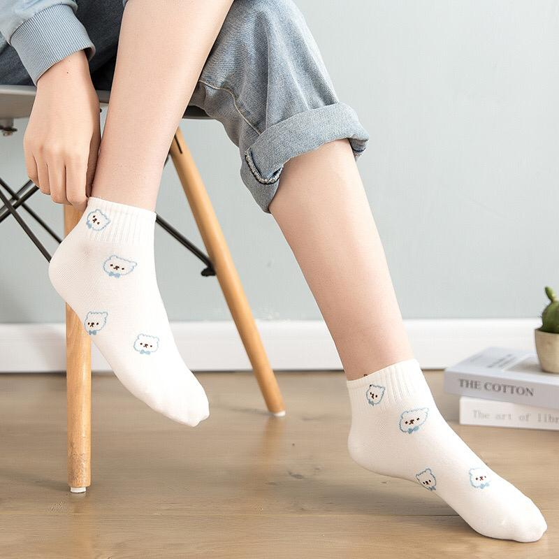 STV Kaos Kaki Motif beruang Lucu Kaos Kaki Wanita fashion korea