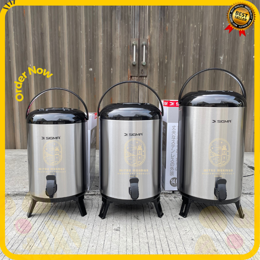 SALE!! DISPENSER TERMOS WATER JUG AIR PANAS DAN DINGIN SIGMA 9 - 12 - 14 LITER DISPENSER STAINLESS MURAH