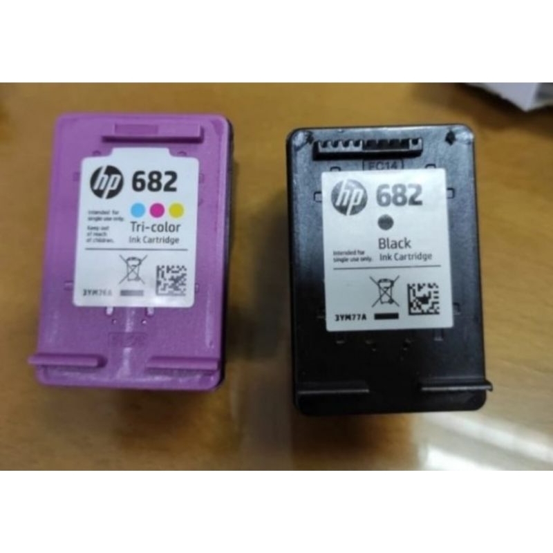 Cartridge bekas hp 682 black dan color copotan dari printer  rosok