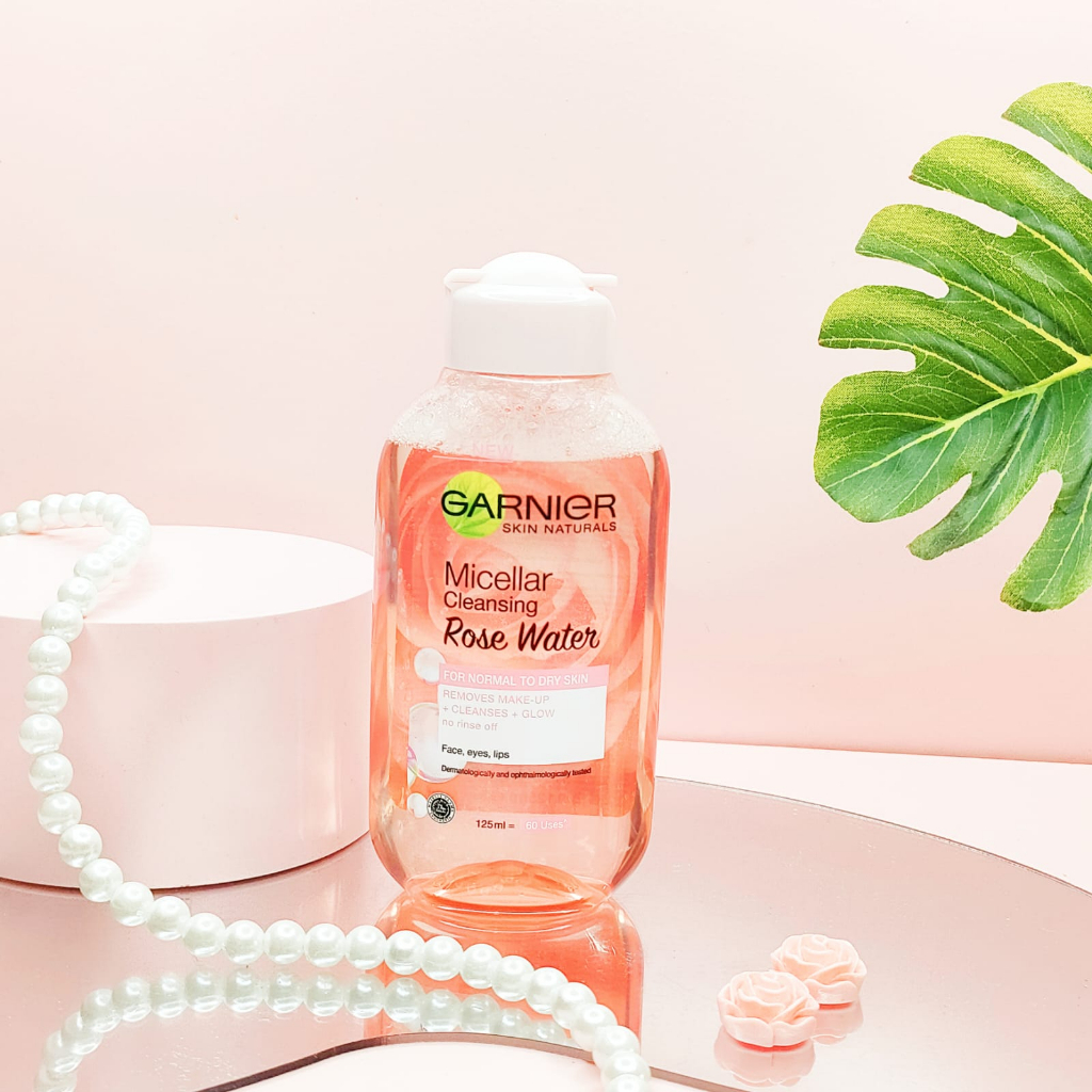 GARNIER MICELLAR WATER / Pembersih Make Up Pink Rose Garnier 125ml