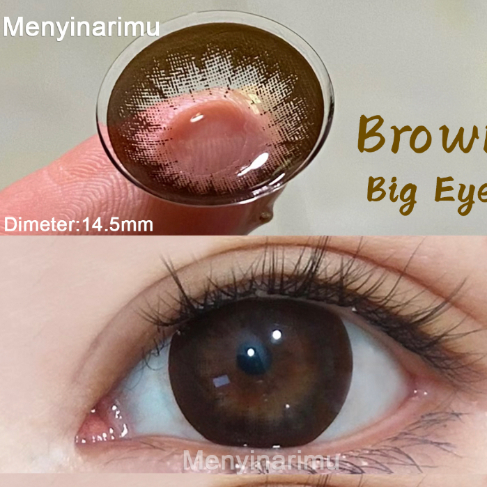 1 Pasang Softlens Soflen Warna Chocolate Soflens lensa kontak