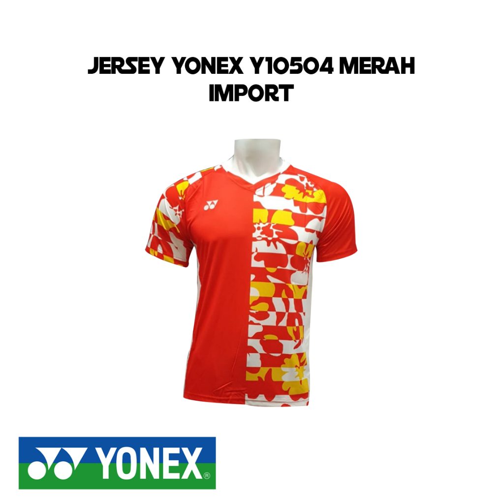 Kaos Olahraga Badminton Bulutangkis Yonex Y10504 Merah