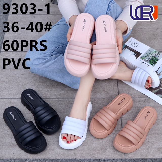 Sandal Wedges Wanita Import Polos Karina Winola Collection WNL 9303-1