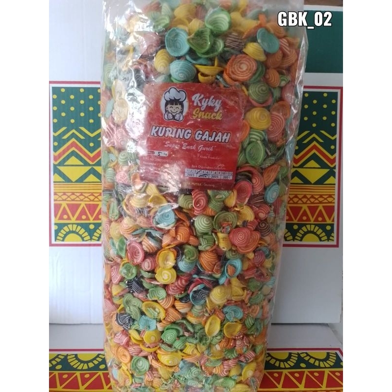 

COD 1 BALL 5KG KUPING GAJAH MINI RAINBOW/KUPING GAJAH WARNA/KUPING GAJAH CEMILAN JADUL