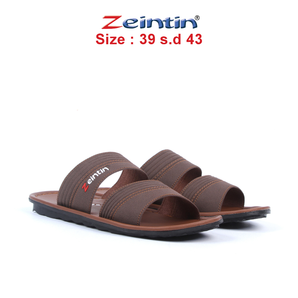 Zeintin - Sandal Pria Kulit Sintetis Sandal Selop  Pria Sendal Slide Pria Sandal Pria Terbaru Zeintin NT