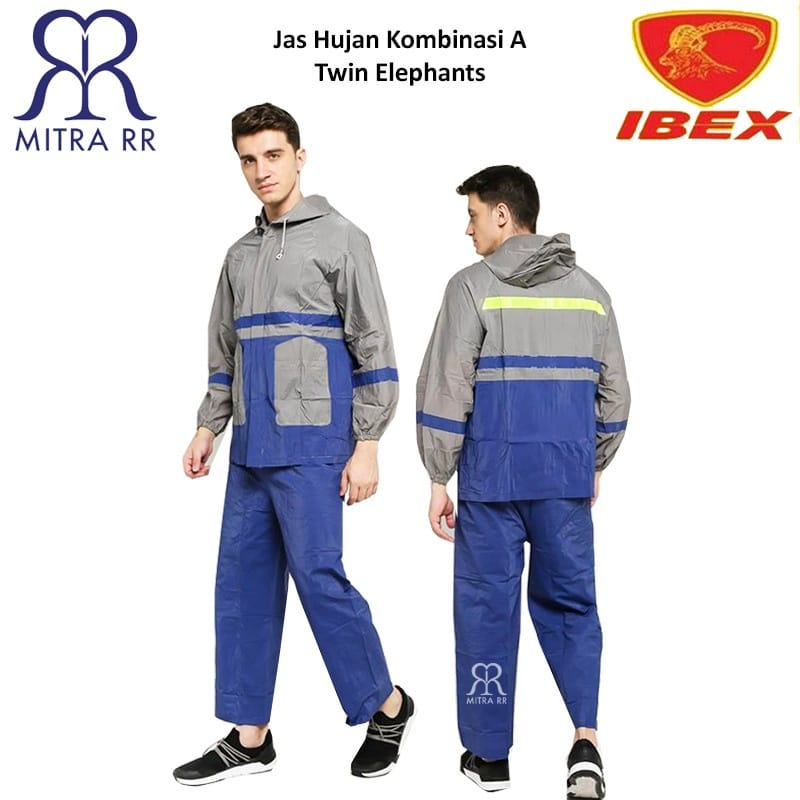 Jas Hujan Gajah Elephant Stelan Jacket Celana Ibex KOMBINASI A Skotlet