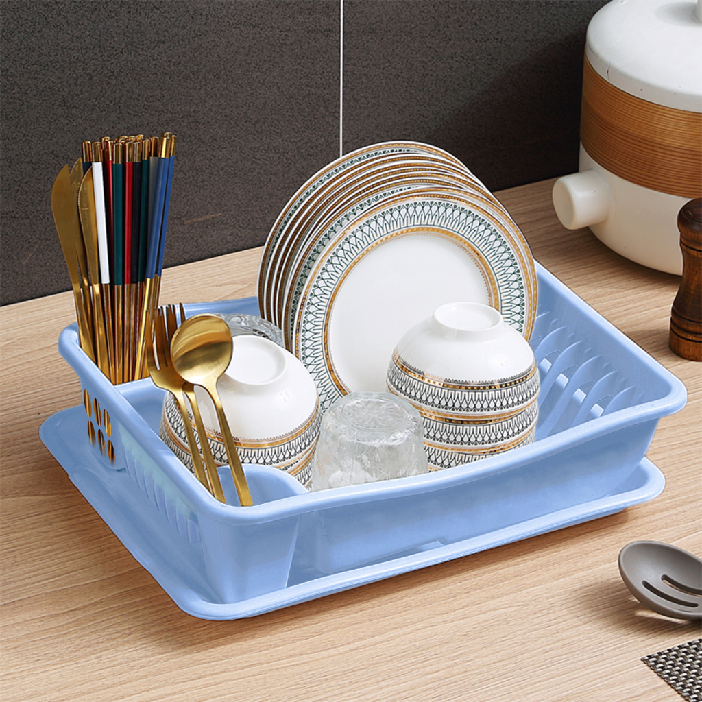 Ladiesstar Termurah  - Tempat Rak Pengering Piring Plastik Pengering Buah dan Sayur (PBR-C) -Tempat Pengering Cuci Piring Gelas Sendok - COD