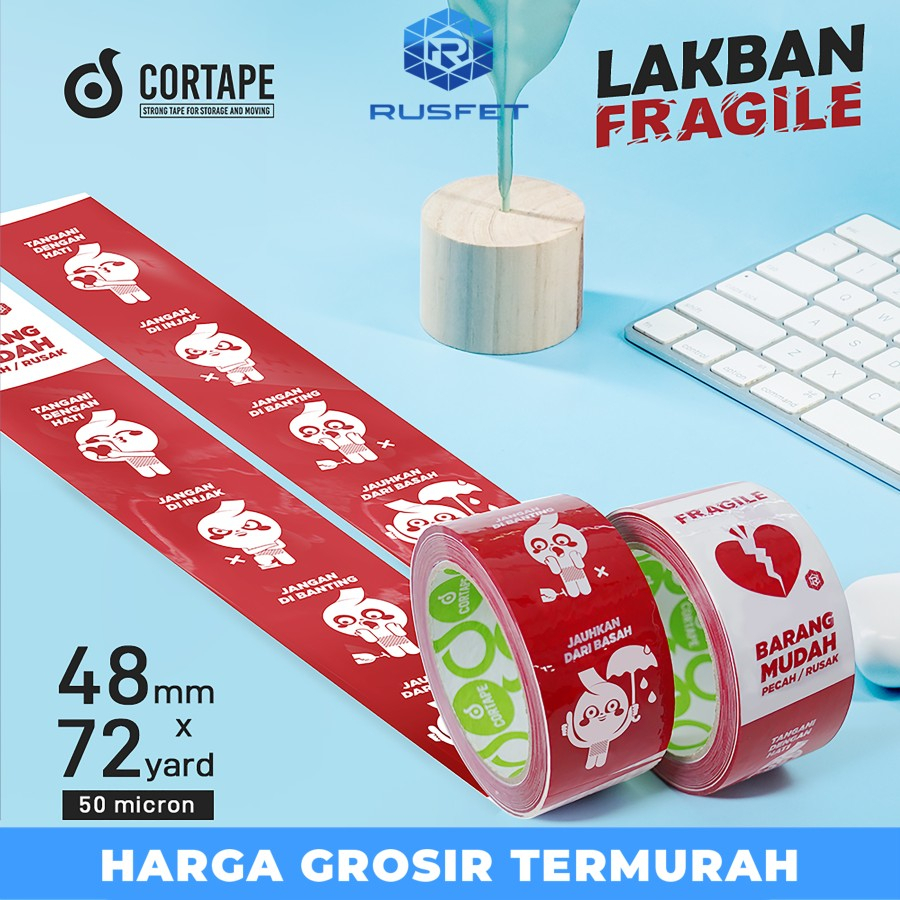 

Lakban FRAGILE 48mm Mascot Isolasi PREMIUM TERMURAH/Satuan