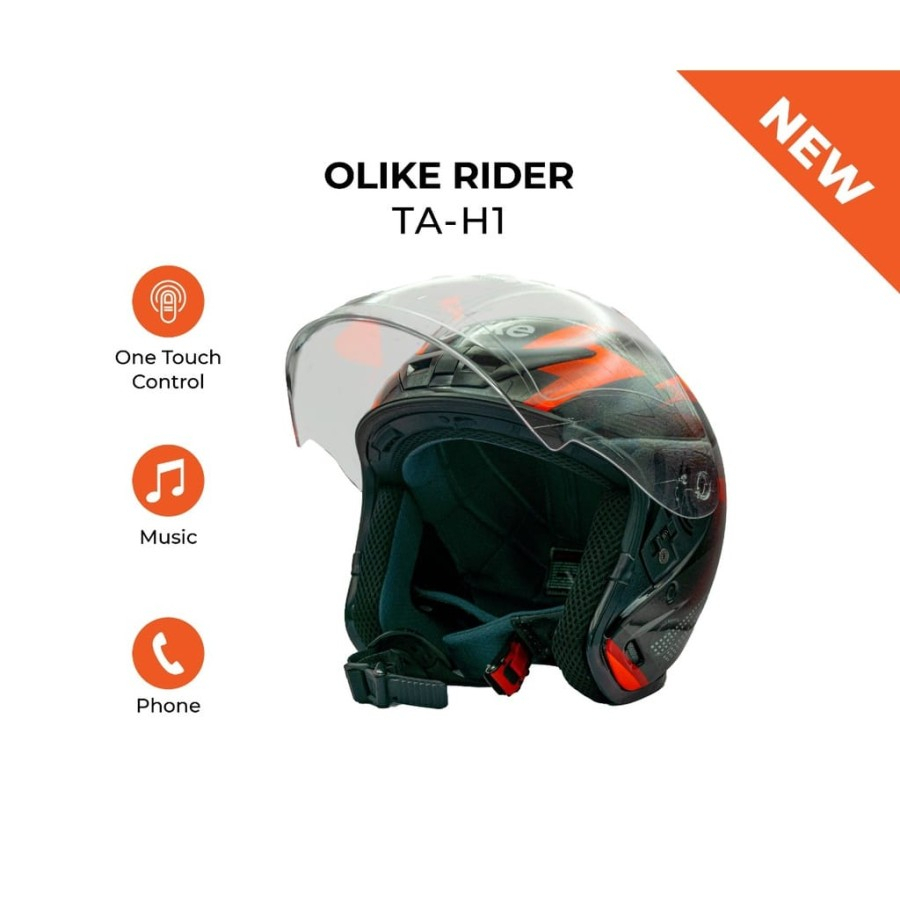 OLIKE TA-H1 Rider Smart Helm Bluetooth Musi &amp; Phone Call