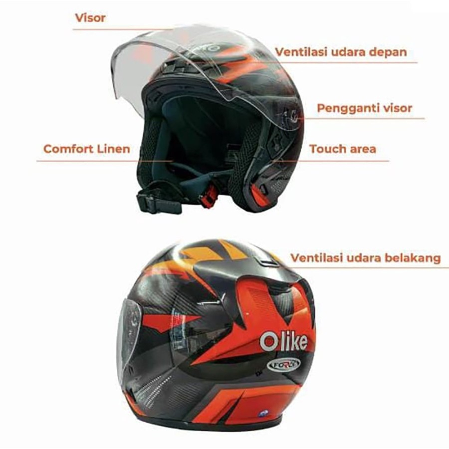 OLIKE TA-H1 Rider Smart Helm Bluetooth Musi &amp; Phone Call