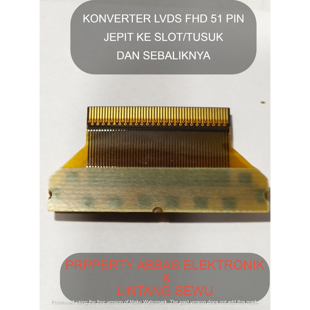 KONVERTER LVDS  FHD 51 PIN JEPIT KE SLOT ATU TUSUK DAN SEBALIKNYA  A1